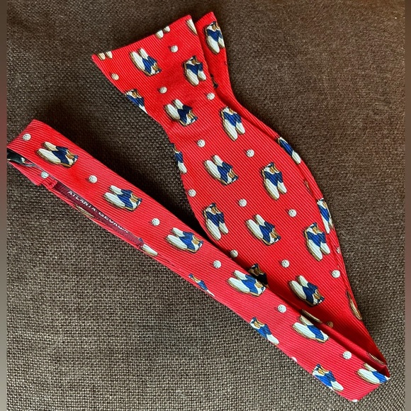 Old School Golf Shoes Bow Tie in Red by Southern Proper - Picture 2 of 9